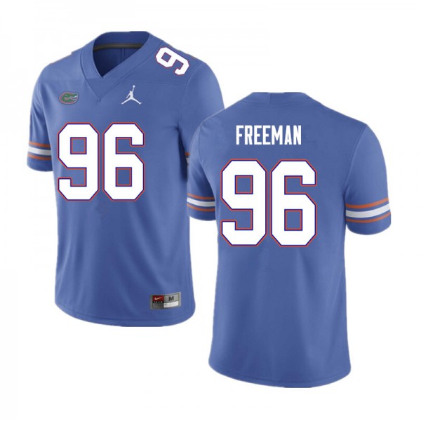 Men #96 Travis Freeman Florida Gators College Football Jerseys Blue